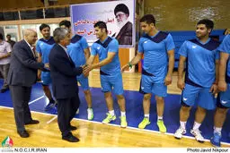 رئیس کمیته ملی المپیک از اردوی تیم ملی هندبال بازدید کرد