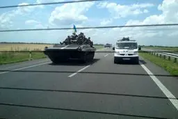 بدنبال پایان آتش‌بس درگیری‌ها در اوکراین، تانک‌های ارتش به 