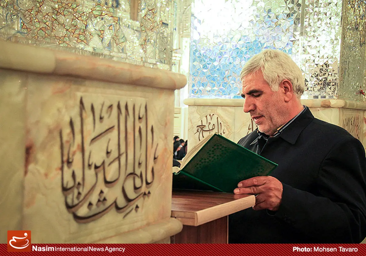 گزارش تصویری::  جزء‌خوانی قرآن کریم در حرم حضرت احمد ابن موسی(ع)