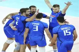 تیم ملی والیبال ایتالیا، آمریکا را شکست داد