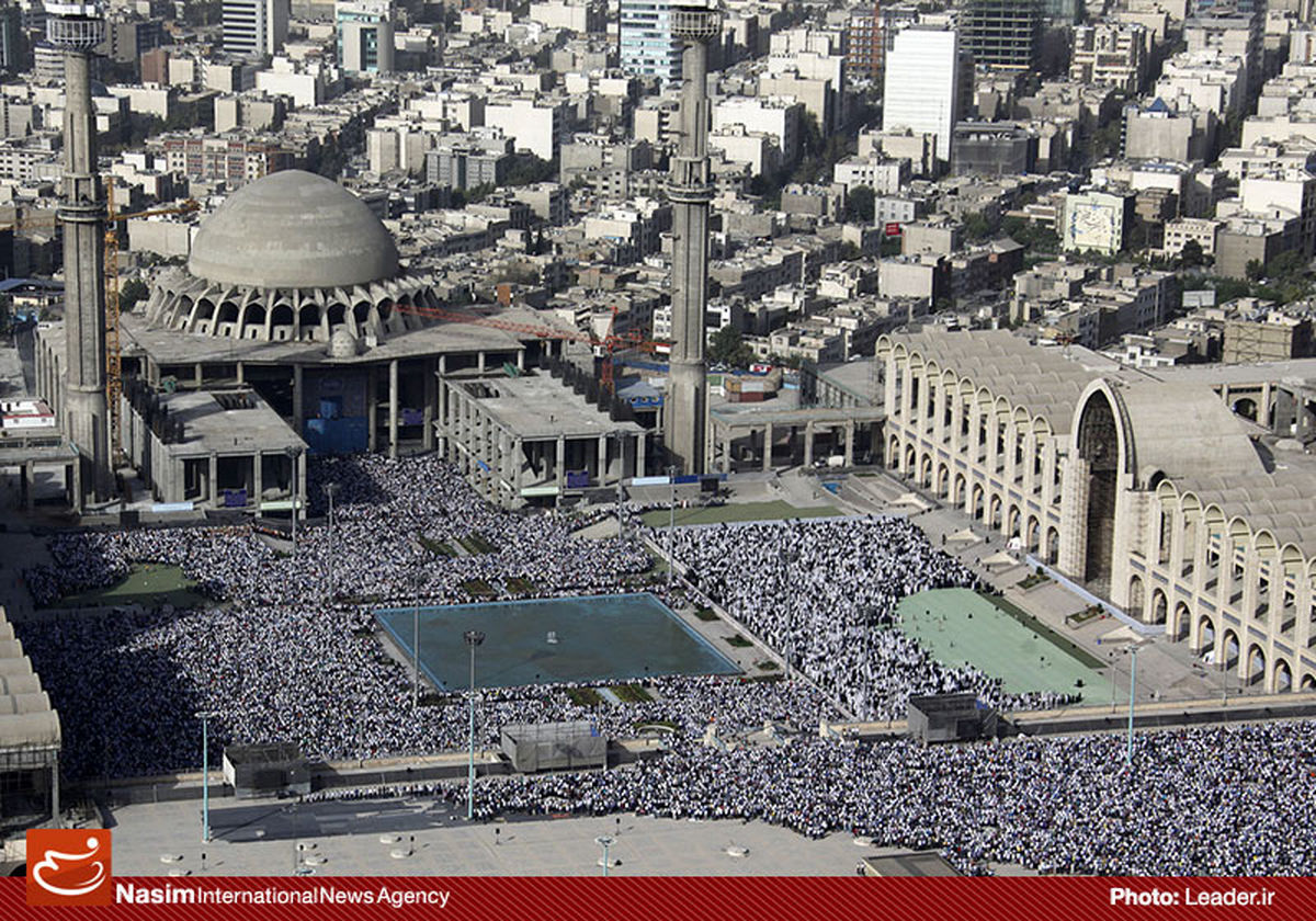 گزارش تصویری:: تصاویر هوایی از نماز عید سعید فطر در تهران