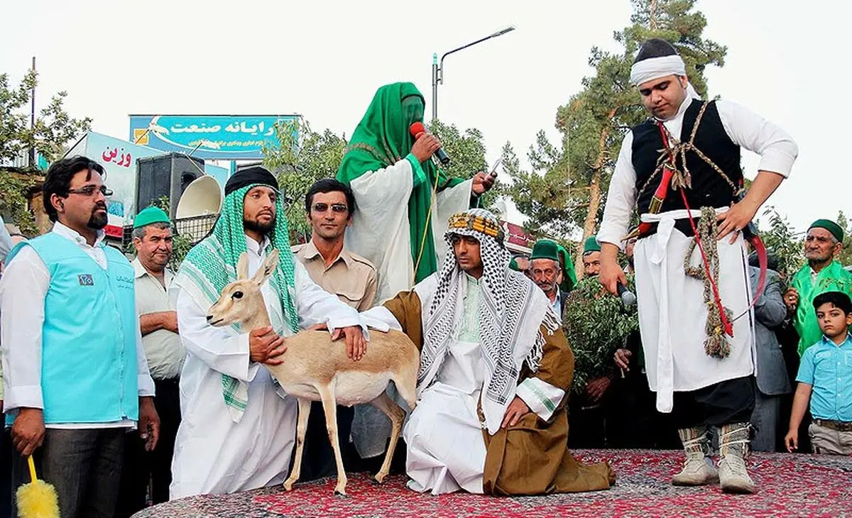 مراسم ورود کاروان نمادین امام رضا، در محل یادمان شهدای شلمچه برگزار می‌شود