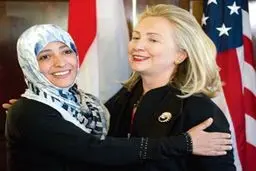 برنده یمنی جایزه صلح نوبل علیه تظاهرات مردمی در این کشور موضع گرفت