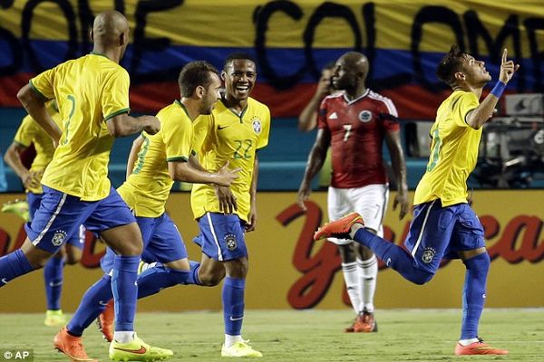 برزیل در دیداری دوستانه کلمبیا را شکست داد