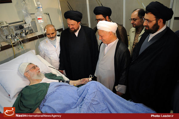 هاشمی رفسنجانی از رهبر معظم انقلاب عیادت کرد