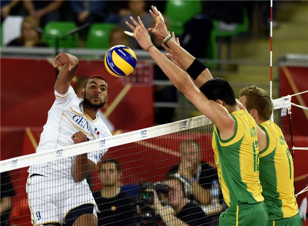 فرانسه با پیروزی ۳ بر یک برابر استرالیا، صدرنشین گروه E مسابقات والیبال قهرمانی جهان شد