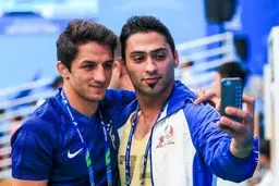 ملی‌پوشان وزنه‌برداری با سوریان عکس یادگاری گرفتند