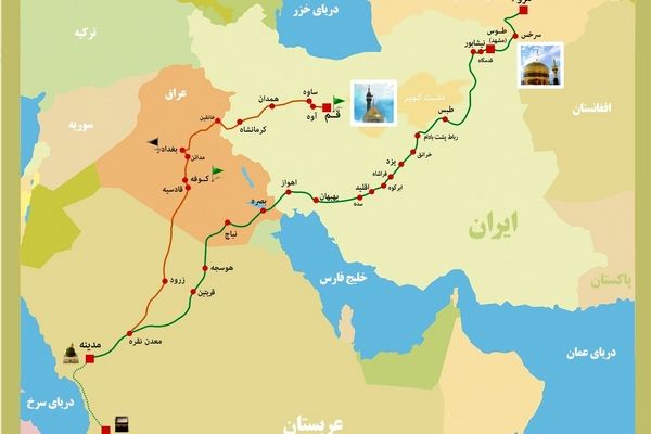 جزئیات مسیر هجرت کاروان رضوی در ایران عنوان شد