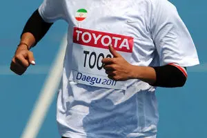 مریم طوسی در مرحله مقدماتی دوی ۱۰۰ متر، سوم شد