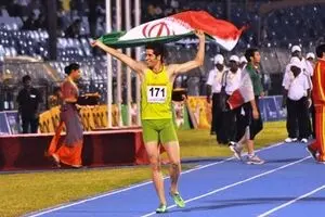 حسن تفتیان در مرحله مقدماتی دوی ۱۰۰ متر سوم شد