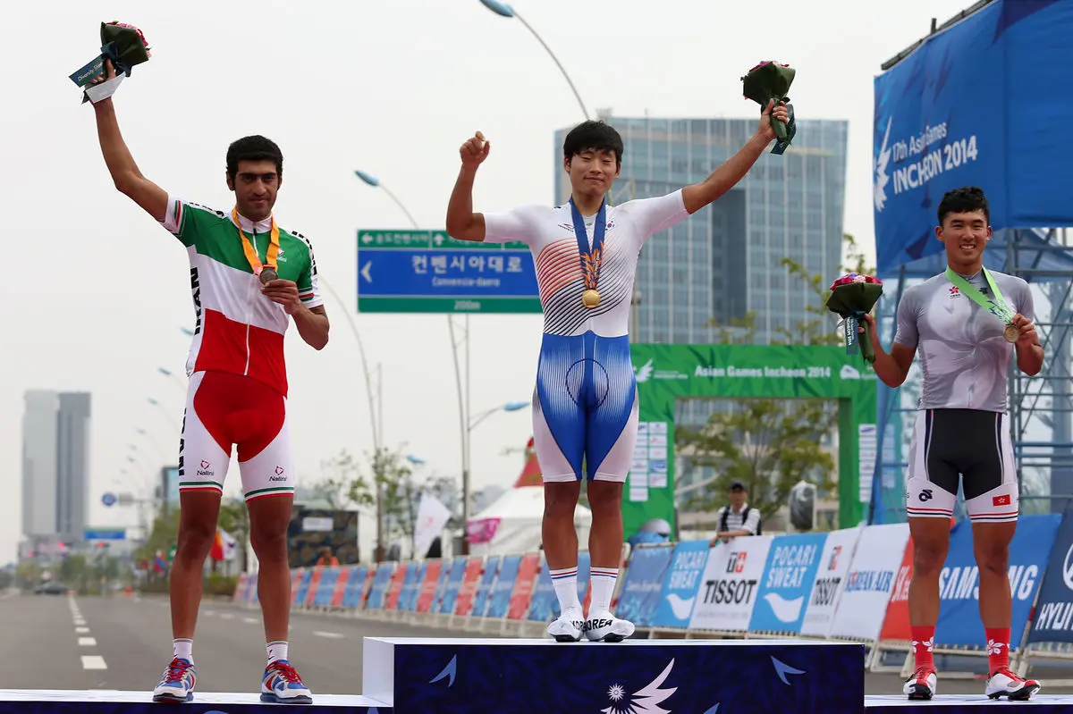 آروین معظمی در دوچرخه‌سواری نقره گرفت