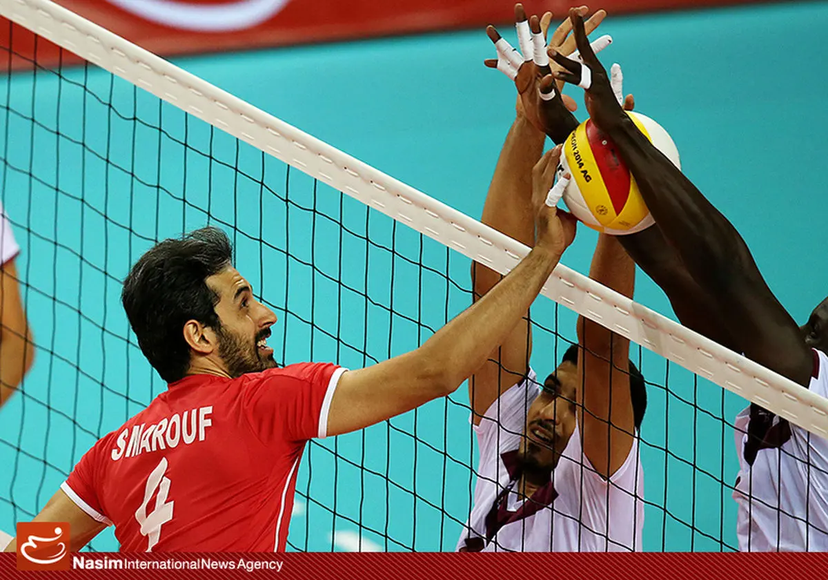 گزارش تصویری:: دیدار تیم‌های والیبال ایران و قطر