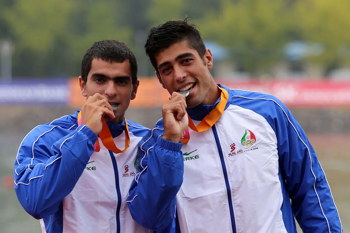 تیم کایاک دوبل مردان ایران در هزار متر نقره گرفت