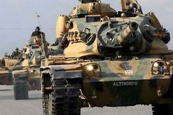 ترکیه تانک‌‌های خود را در مرز با منطقه 