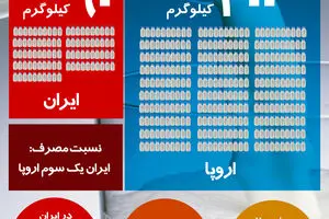 گرافیک اطلاع رسان:: میزان مصرف ایرانیان