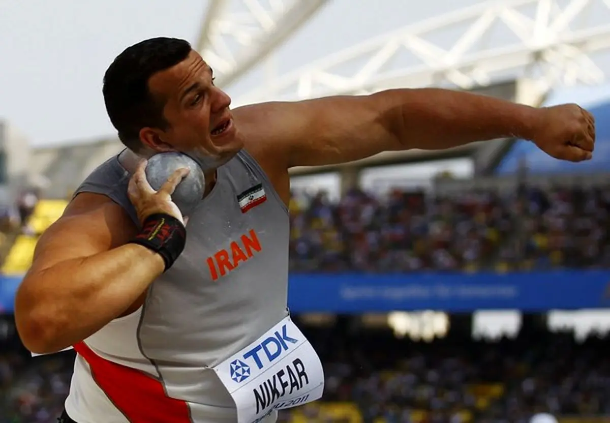 امین نیک‌فر در پرتاب وزنه چهارم شد
