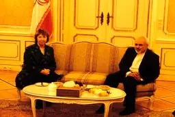 محمدجواد ظریف و کاترین اشتون ساعتی پیش با هم دیدار کردند