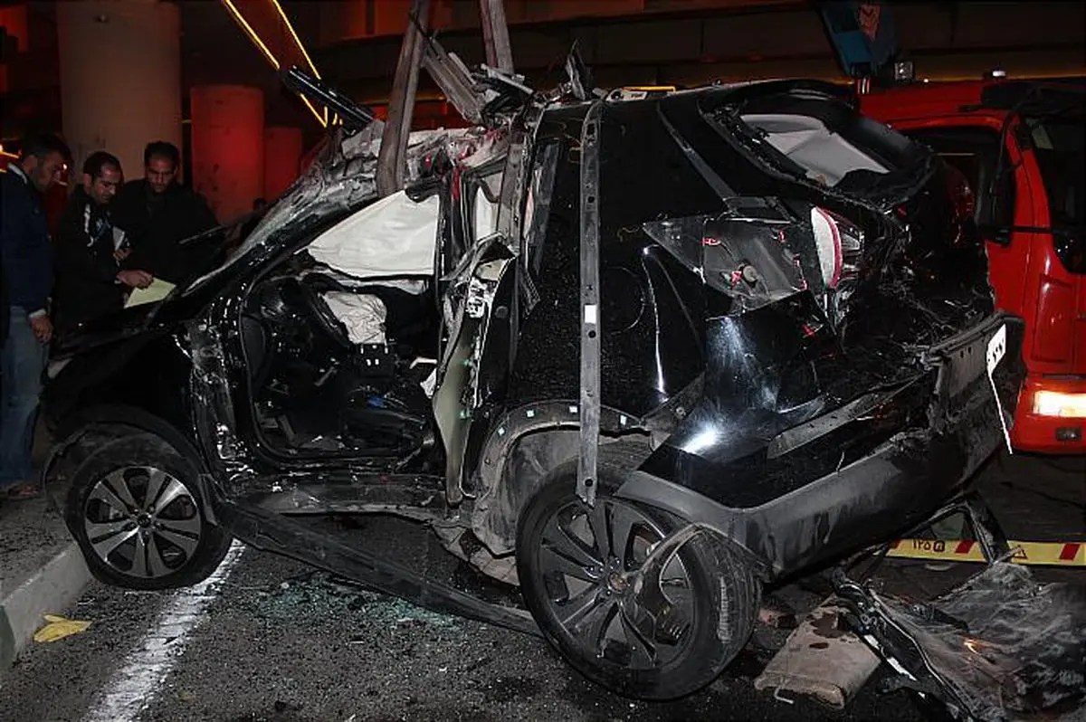 برخورد سواری لکسوز با کیا ـ اسپورتیج دو نفر را به کام مرگ کشاند