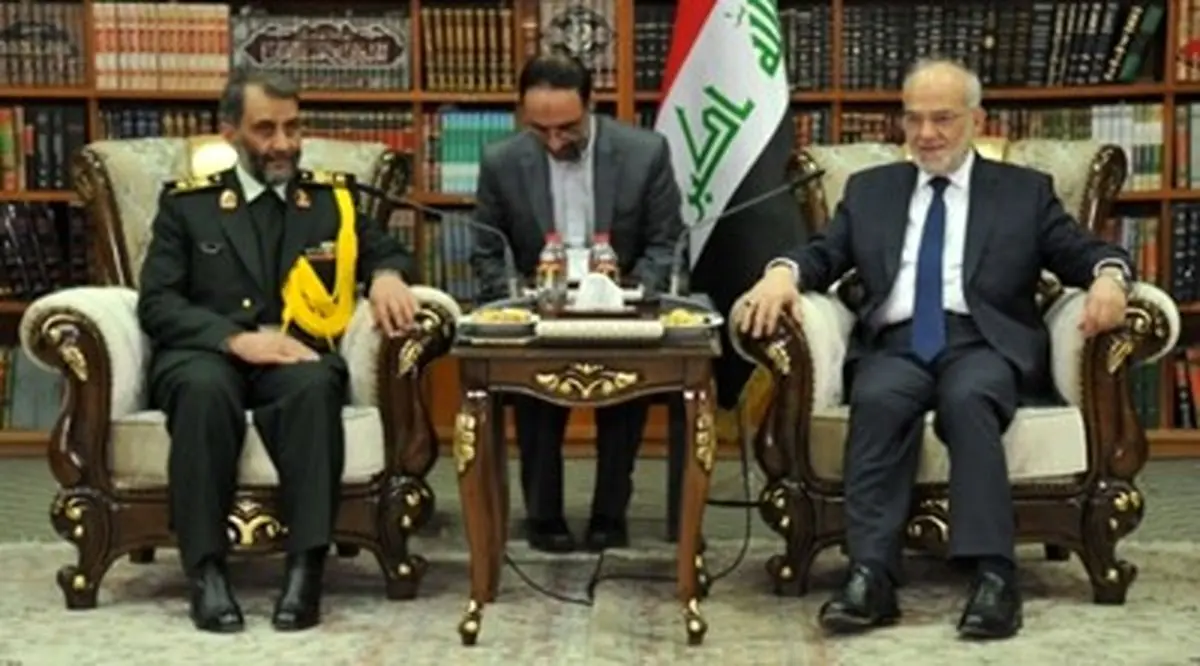 ابراهیم جعفری با "قاسم رضایی" درباره همکاری‌های امنیتی ایران وعراق گفتگو کرد