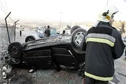 انحراف به چپ خودرو زانتیا بر اثر لغزندگی دو کشته برجای گذاشت