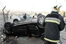 انحراف به چپ خودرو زانتیا بر اثر لغزندگی دو کشته برجای گذاشت