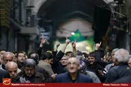 گزارش تصویری:: مراسم عزاداری روز تاسوعا در بازار تهران