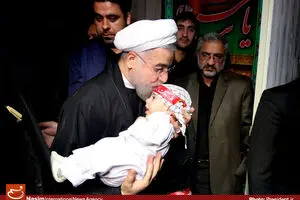 عکس خبری:: حضور رئیس‌جمهور در شیرخوارگاه و خانه نوباوگان آمنه