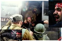 یک جوان کشمیری به علت داشتن سربند 