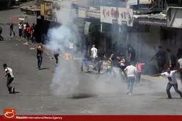 نظامیان صهیونیست با تظاهرکنندگان فلسطینی در قدس اشغالی درگیر شدند