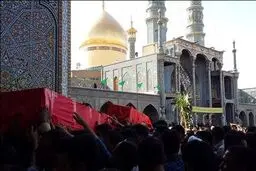پیکر دو تن از شهدای مدافع حرم حضرت زینب(س) در قم تشییع شد