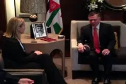 مسئول سیاست خارجی اتحادیه اروپا در امان با پادشاه اردن دیدار کرد