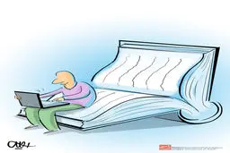 کارتون:: غفلت از کتاب