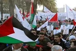 هزاران تونسی در همبستگی با فلسطینی‌ها تظاهرات کردند