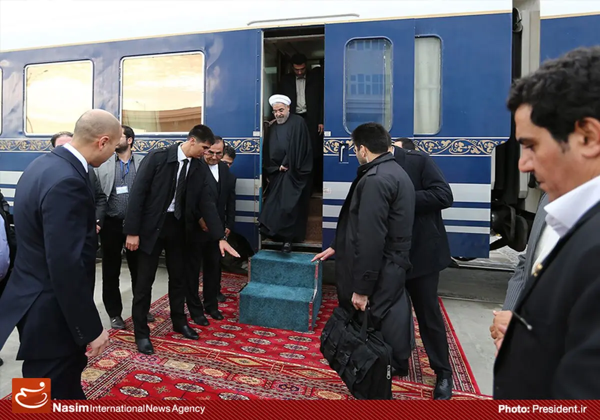 گزارش تصویری:: افتتاح خط راه‌آهن ترانزیتی شرق دریای خزر 
