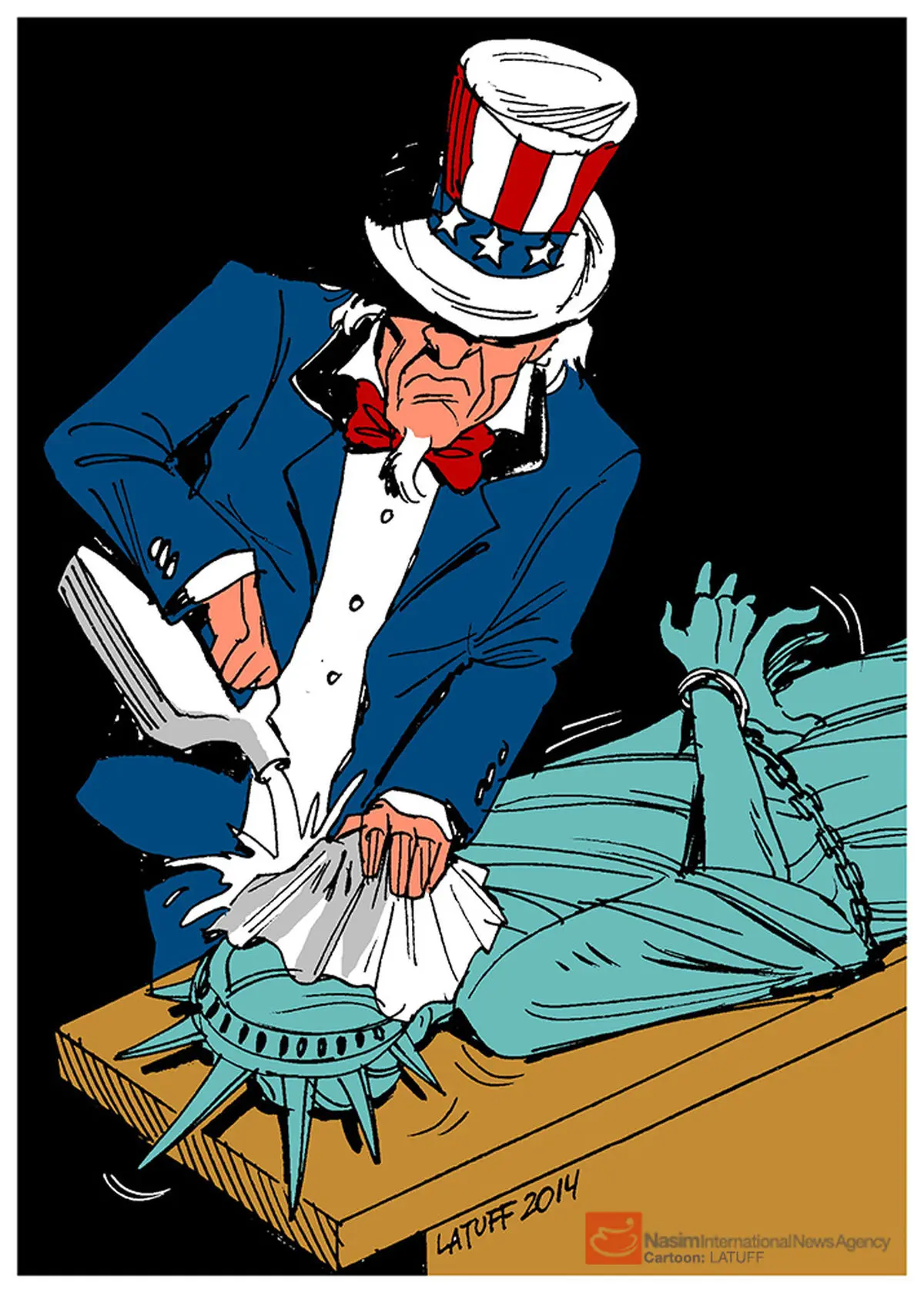 کاریکاتور:: اختناق لیبرالیسم