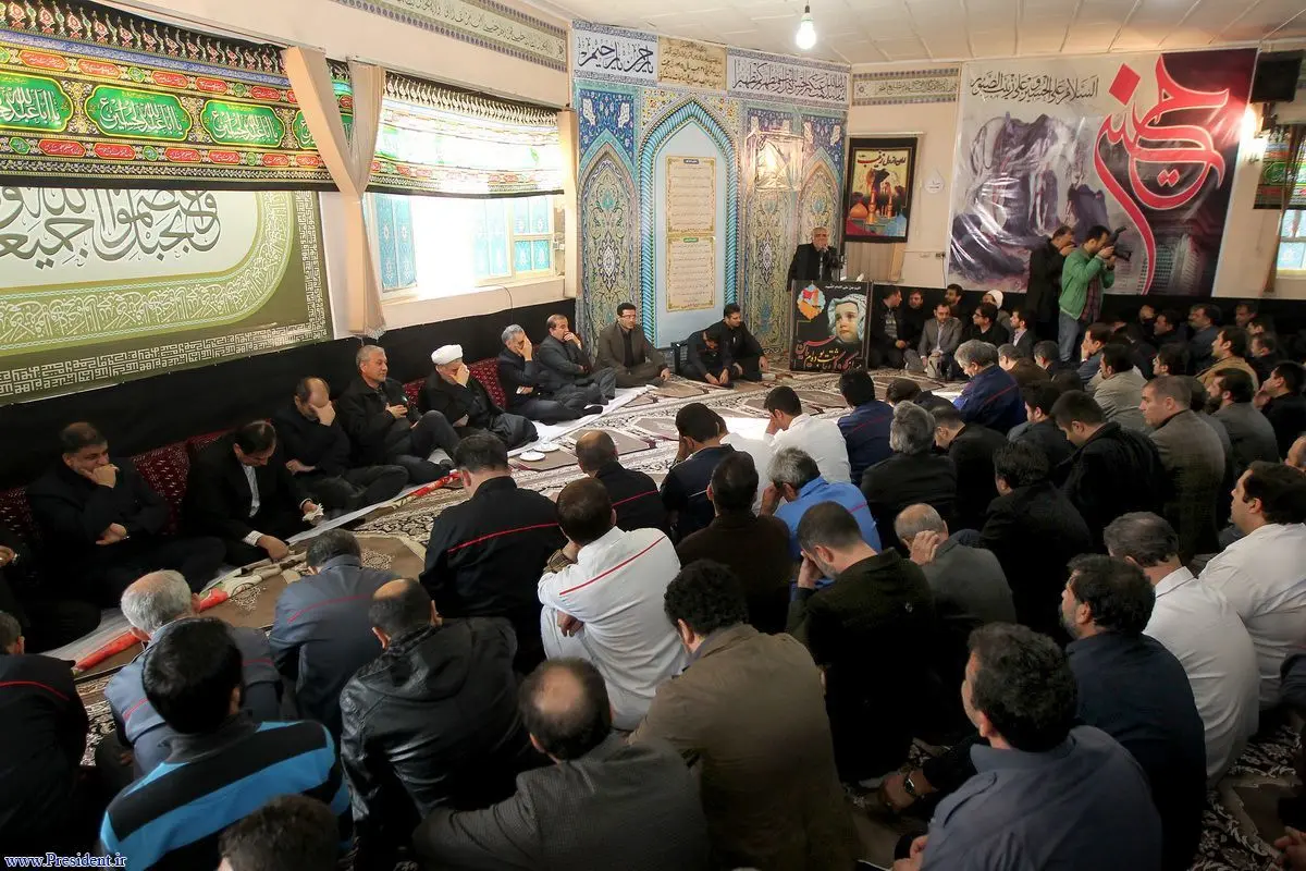 رئیس‌جمهور در مراسم عزاداری اربعین کارکنان صنایع شیر ایران شرکت کرد