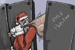 گزارش تصویری:: روایت کاریکاتوریست‌‌های جهان از آغاز سال نو میلادی