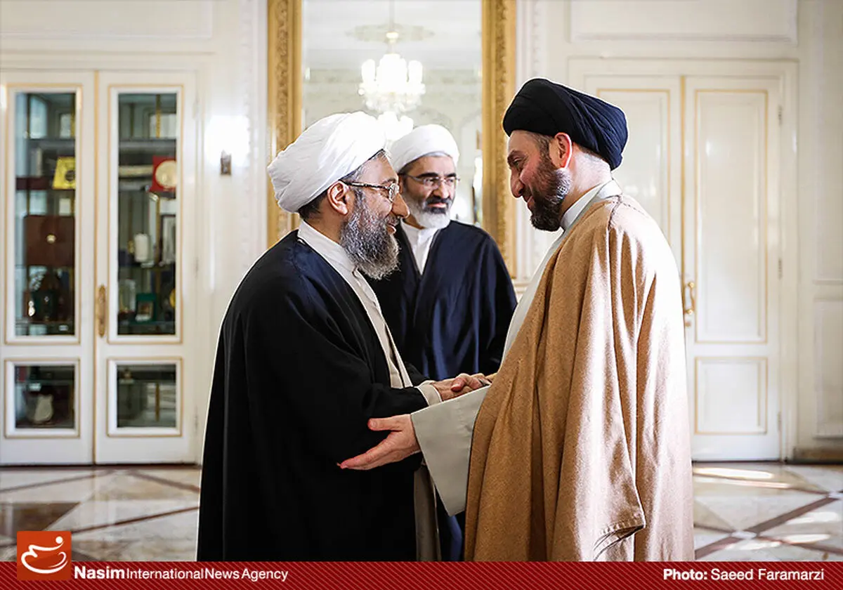 گزارش تصویری:: دیدار سید عمار حکیم با رئیس قوه قضائیه