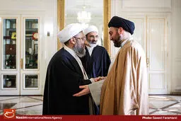 گزارش تصویری:: دیدار سید عمار حکیم با رئیس قوه قضائیه