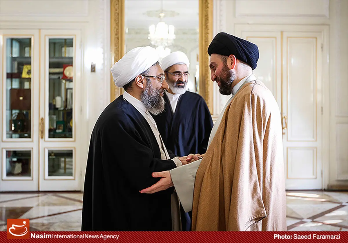 گزارش تصویری:: دیدار سید عمار حکیم با رئیس قوه قضائیه