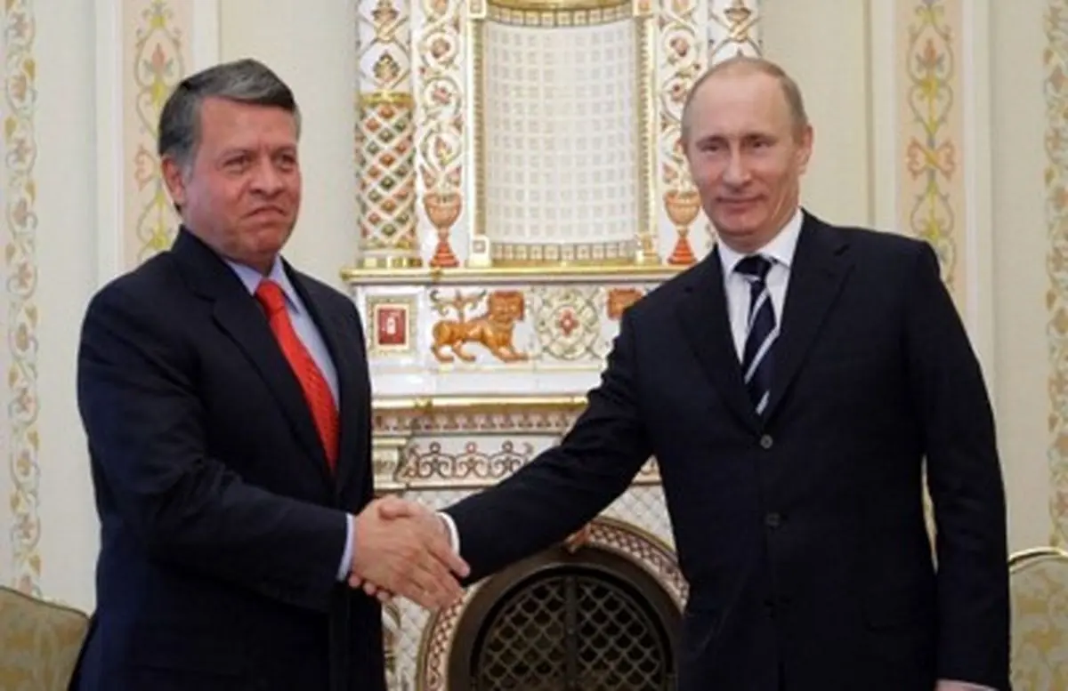 پادشاه اردن و ولادیمیر پوتین درباره تروریسم و بحران سوریه تلفنی گفتگو کردند