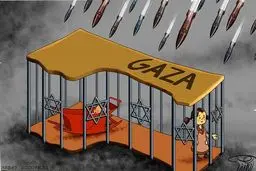 نمایشگاه کاریکاتورهای غزه در برج موزه آزادی برپاست