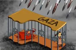 نمایشگاه کاریکاتورهای غزه در برج موزه آزادی برپاست