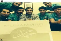 برخی از اعضای تیم والیبال میزان از کمپین 