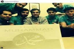 برخی از اعضای تیم والیبال میزان از کمپین 