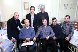 هاشمی به همراه تعدادی از ورزشکاران المپیکی از آسایشگاه جانبازان امام خمینی بازدید کردند