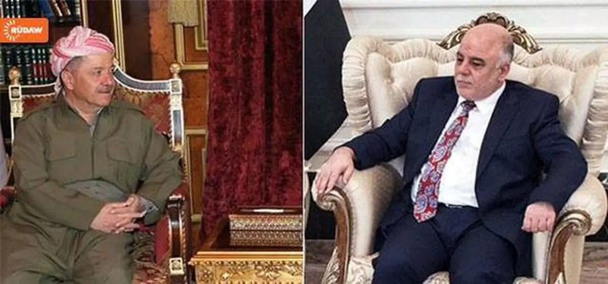 مسعود بارزانی و حیدر العبادی با هم دیدار کردند