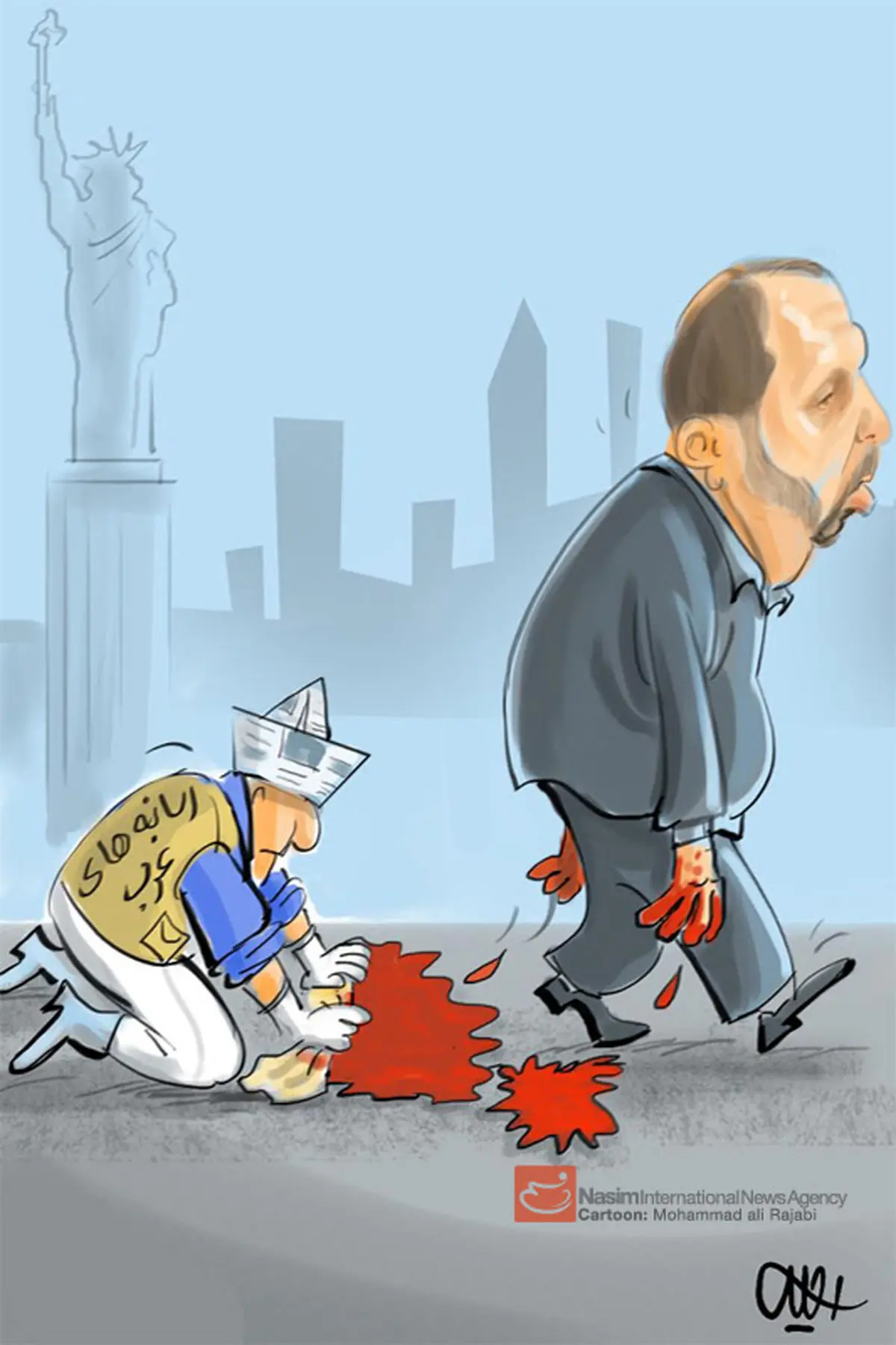 کاریکاتور:: قاتل چپل هیل و رسانه‌های غربی