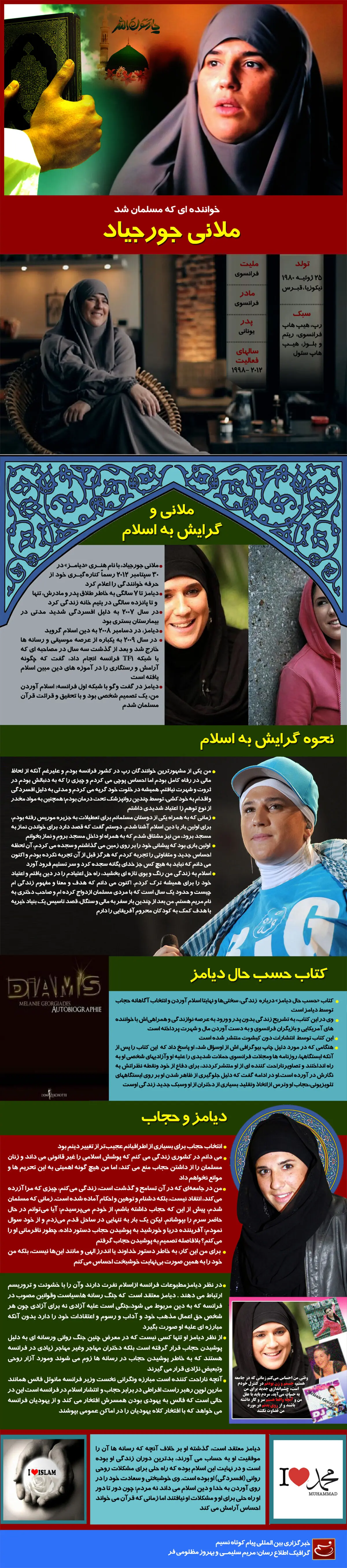 گرافیک اطلاع‌رسان:: زن خواننده‌ای که مسلمان شد