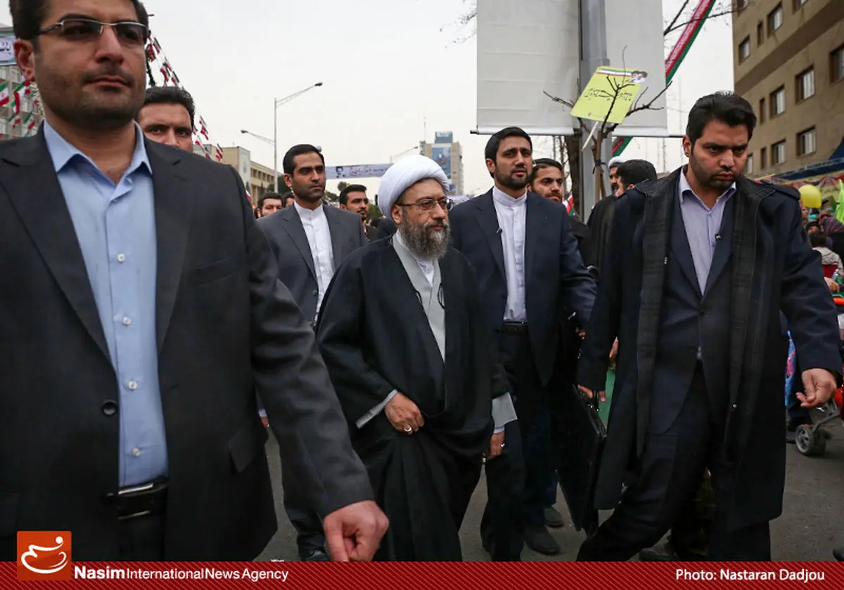 "ضربه متقابل ملت"- آملی لاریجانی: پیام حضور مردم ایستادگی پای ارزش‌های انقلاب است